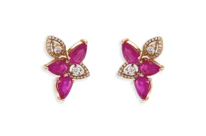 Earrings Wild Rubies & Diamonds 18kt Gold