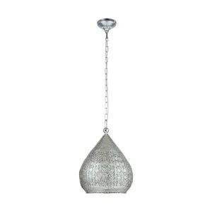 Eglo Lighting MELILLA pendant light hammered finish and delicate cut-outs