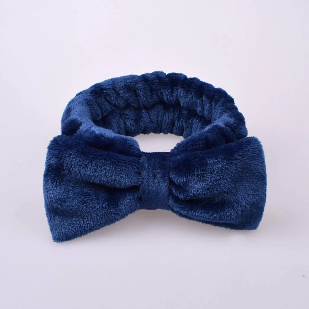 Elastic Hair Band for Women Wash Spa Yoga Sports Headbands Soft Coral Fleece Head Wraps