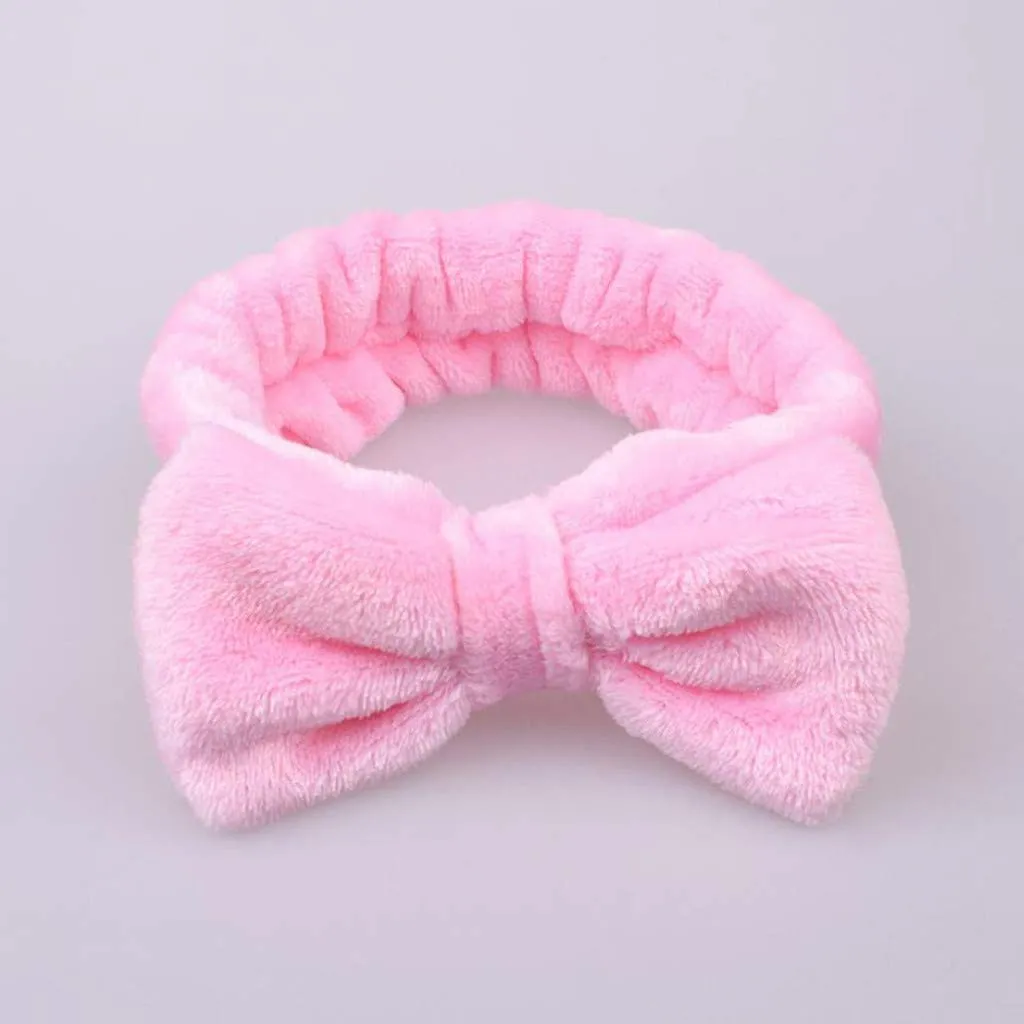 Elastic Hair Band for Women Wash Spa Yoga Sports Headbands Soft Coral Fleece Head Wraps