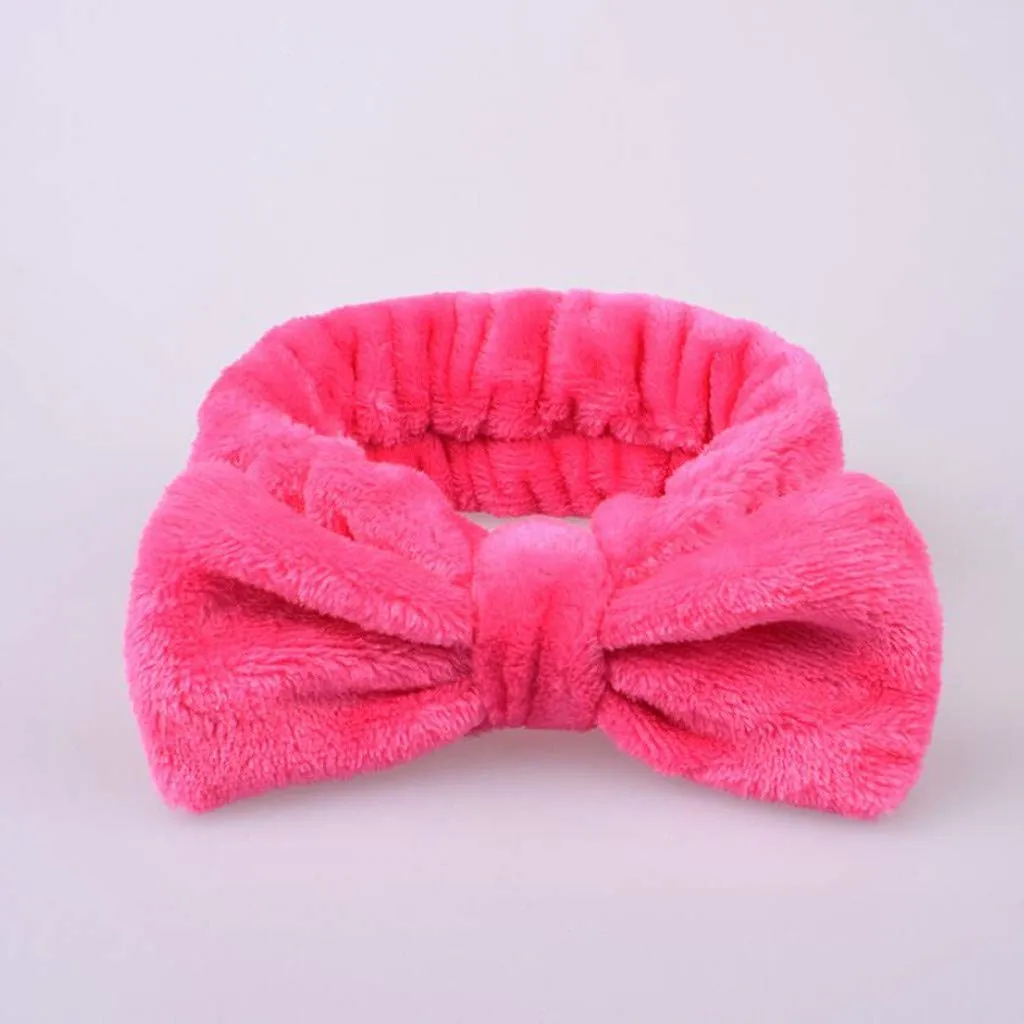 Elastic Hair Band for Women Wash Spa Yoga Sports Headbands Soft Coral Fleece Head Wraps