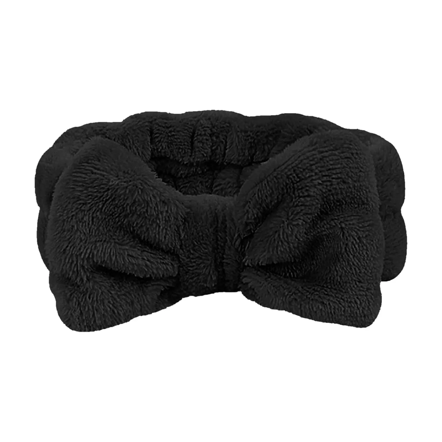 Elastic Hair Band Women Bowknot Bow Makeup Cosmetic Headbands Soft Coral Fleece Head Wraps
