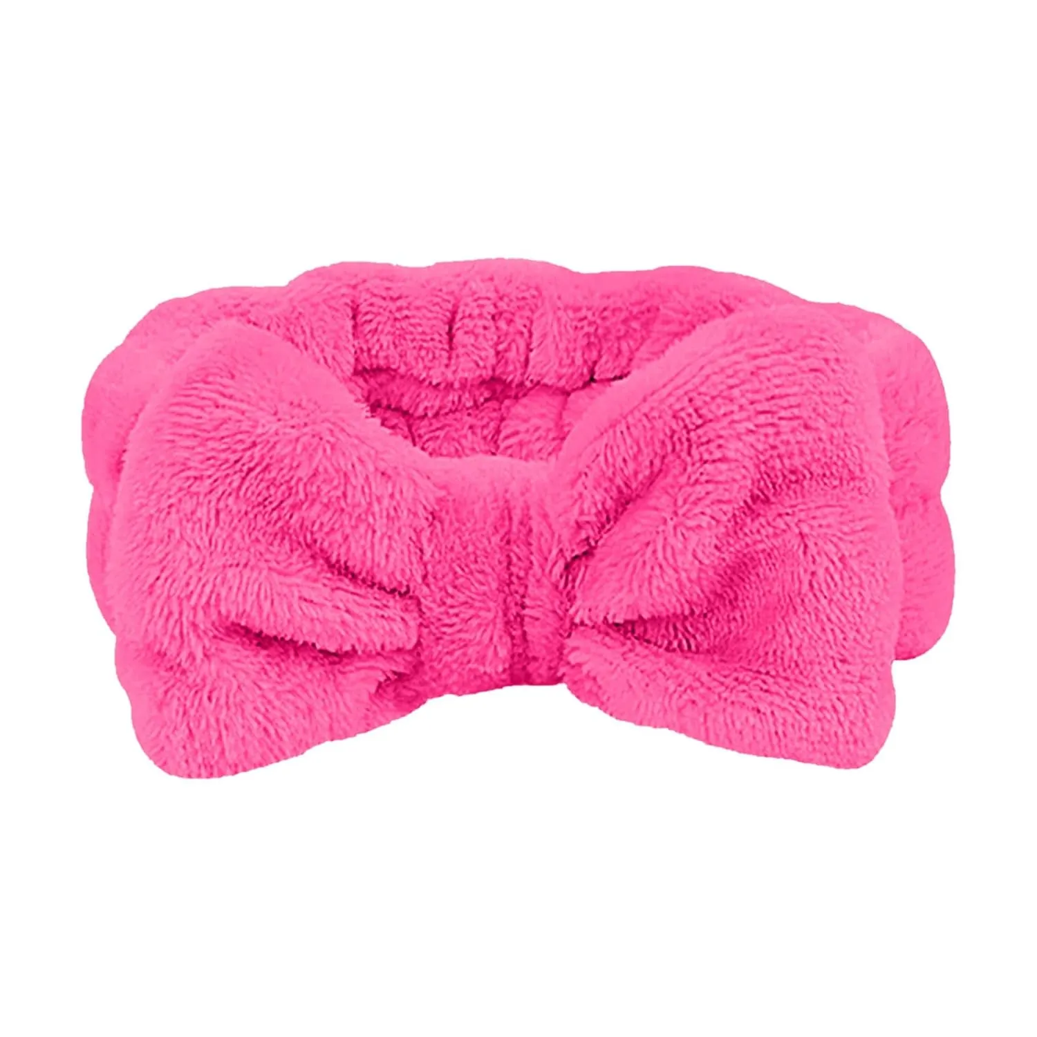 Elastic Hair Band Women Bowknot Bow Makeup Headbands Soft Coral Fleece Hair Band for Washing Face
