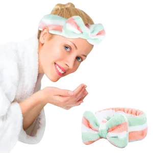 Elastic Hair Band Women Makeup Cosmetic Spa Hair Band Soft Coral Fleece Hair Band for Washing Face