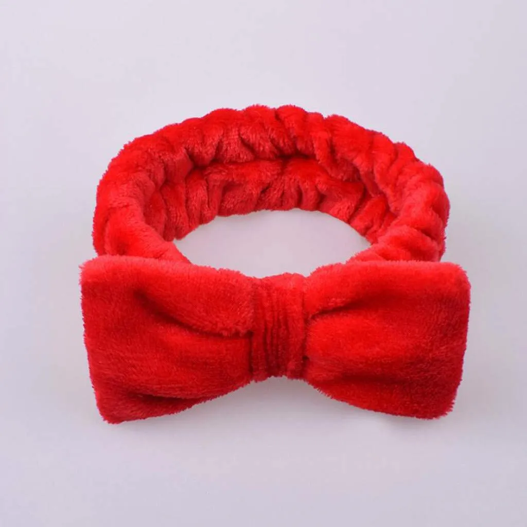 Elastic Hair Band Women Shower Washing Face Hair Band Towel Soft Coral Fleece Hair Band