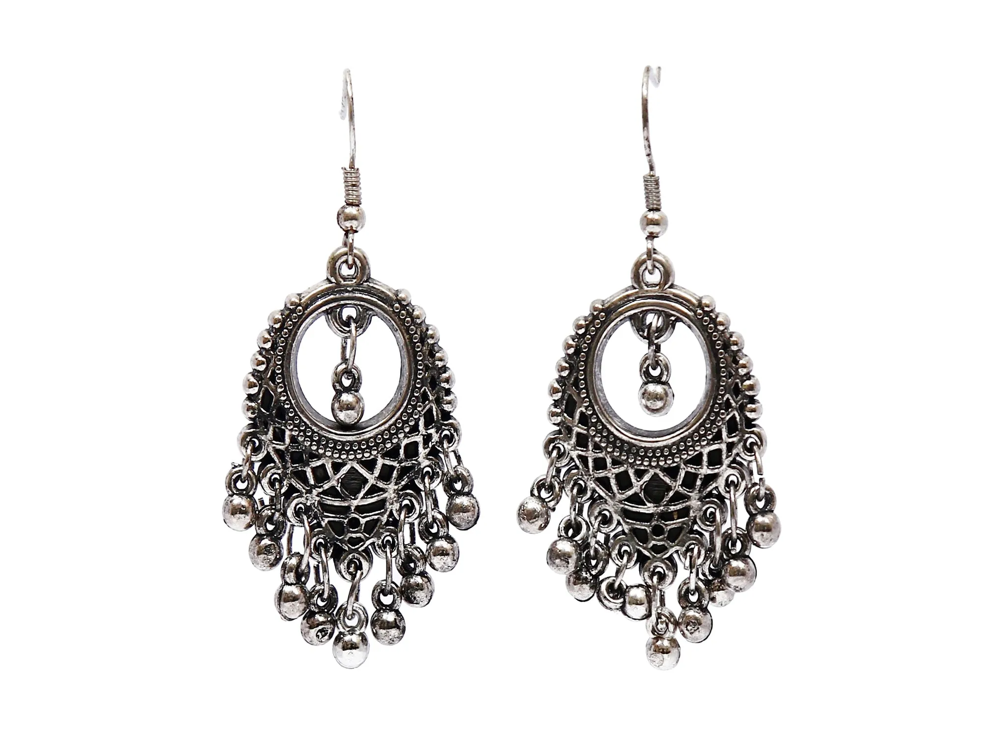 Elegant Oxidised Silver Necklace & Earring Set Below 500