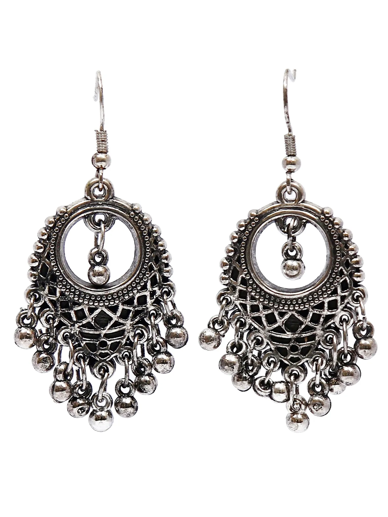 Elegant Oxidised Silver Necklace & Earring Set Below 500
