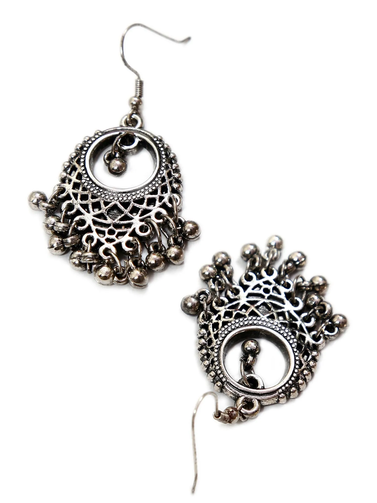 Elegant Oxidised Silver Necklace & Earring Set Below 500