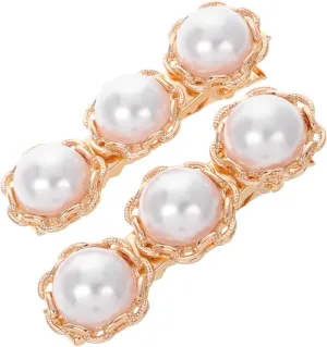 Elegant Pearl Hair Clips for Women Duckbill Design Fashionable Side Clip Accessories for Bridal Everyday Use Strong Hold Hair Pins for Sophisticated Styles