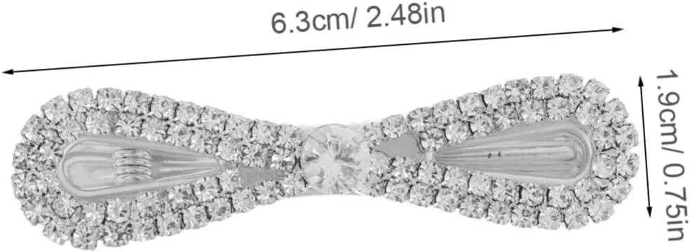 Elegant Rhinestone Duckbill Hair Clips for Women Fashionable Hair Accessories Versatile Bow Hairstyles
