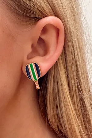 Ellie Pickleball Paddle Stud Earrings