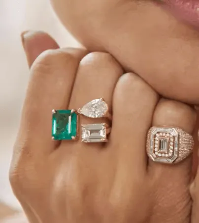 Emerald Chic Open Ring