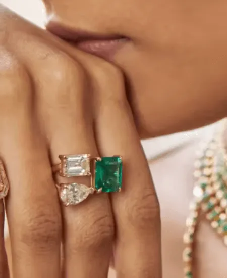 Emerald Chic Open Ring