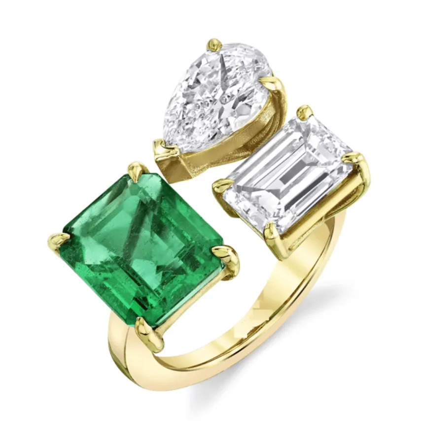 Emerald Chic Open Ring