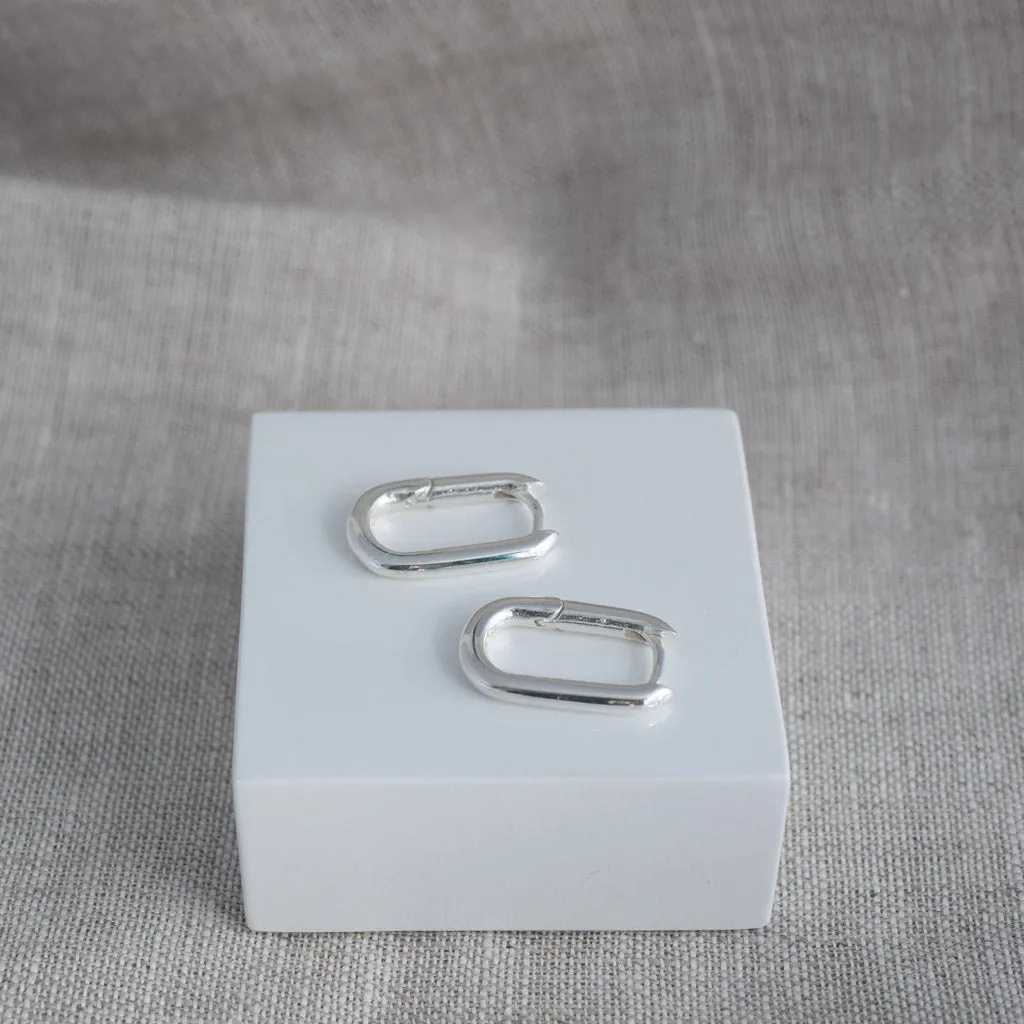 Emily Rectangular Huggie Earrings