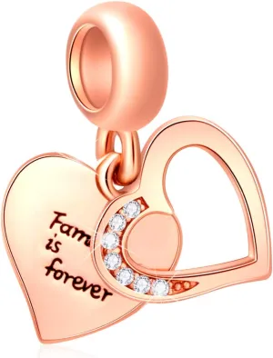 EMOSTAR Sterling Silver Family Charm House Heart Shape Love Charm for Bracelets