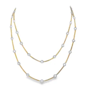 Exquisite Diamond Station-Style Necklace