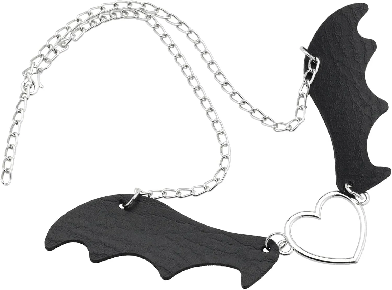 eYLun Women Leather Heart Choker Collar Necklaces Punk Collar Choker Goth Chain Choker Necklace