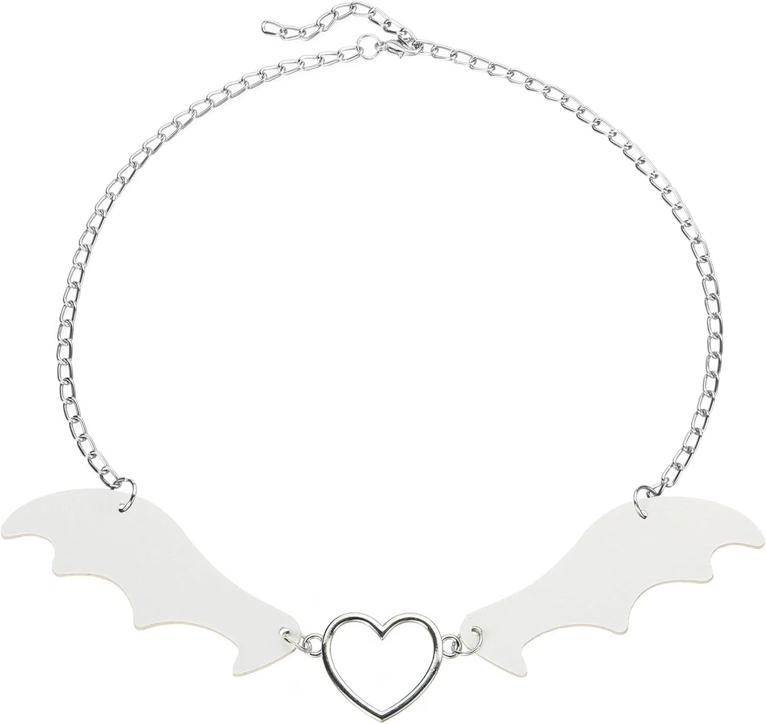 eYLun Women Leather Heart Choker Collar Necklaces Punk Collar Choker Goth Chain Choker Necklace