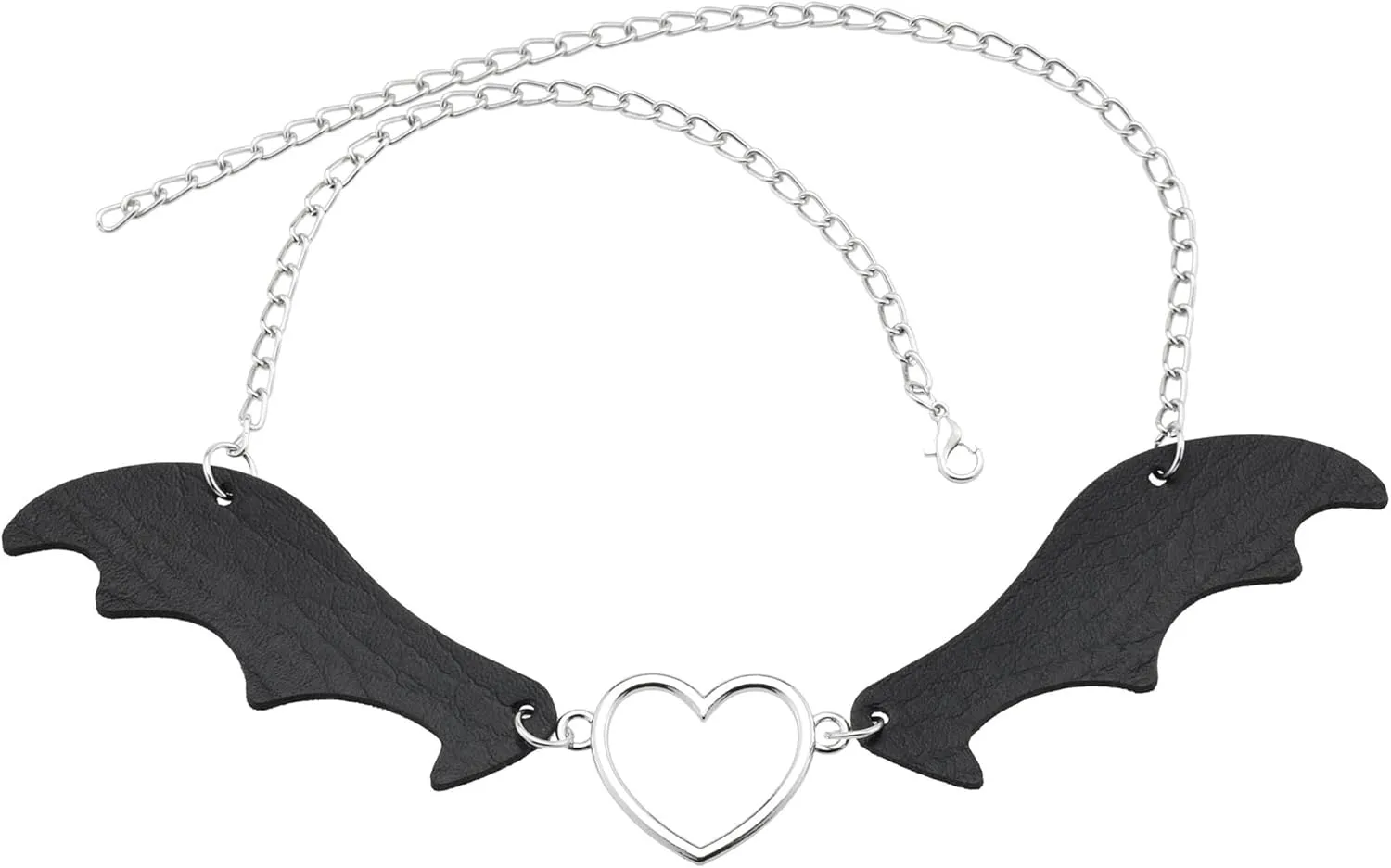 eYLun Women Leather Heart Choker Collar Necklaces Punk Collar Choker Goth Chain Choker Necklace