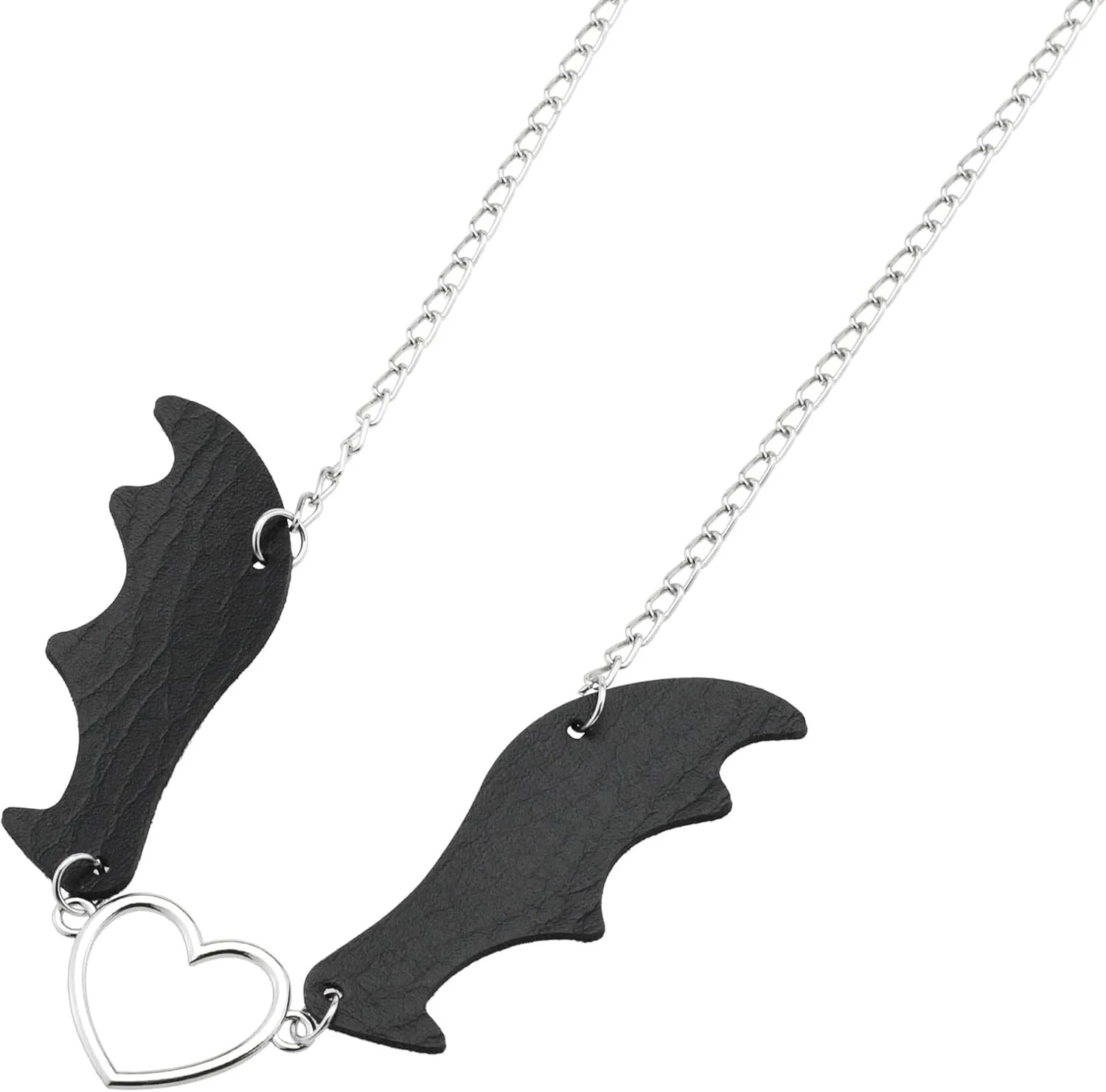 eYLun Women Leather Heart Choker Collar Necklaces Punk Collar Choker Goth Chain Choker Necklace