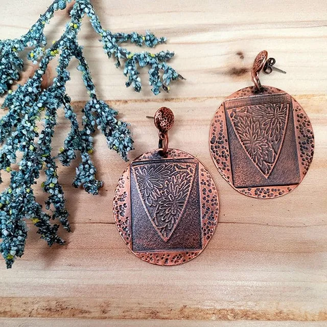 Fabulous Copper Plate Earrings (Version 2)