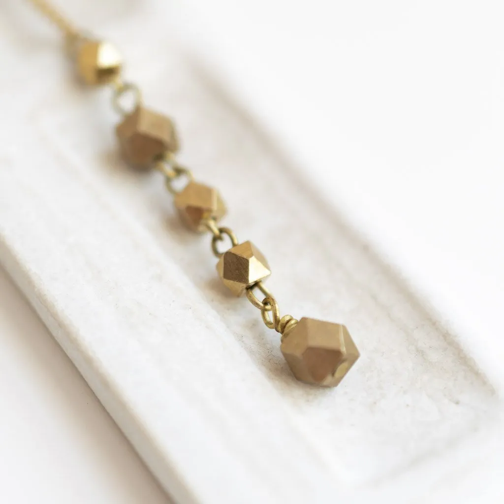Faceted Lariat Necklace
