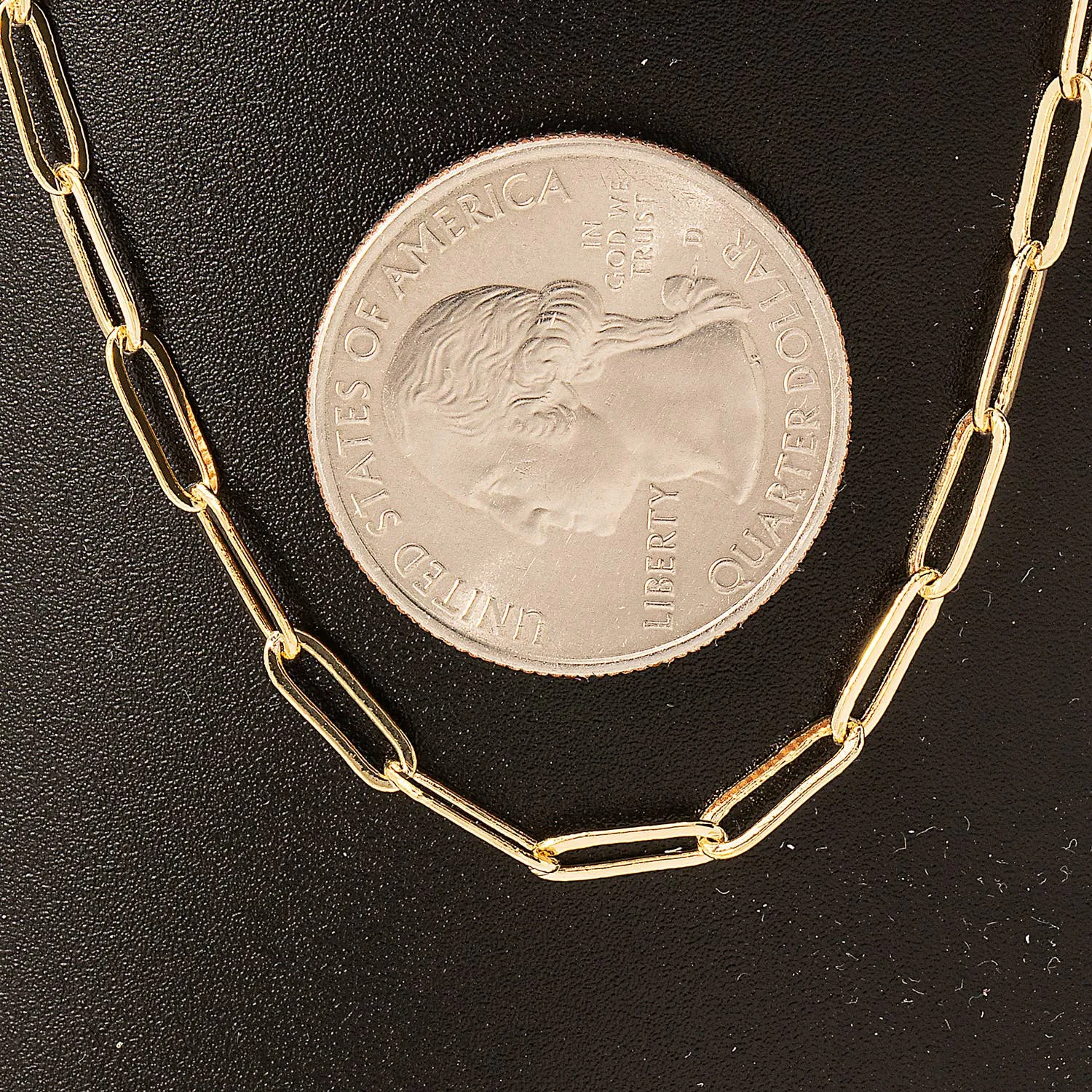 Fame Gold Dipped Oval Chain Link Necklace