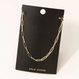 Fame Gold Dipped Oval Chain Link Necklace