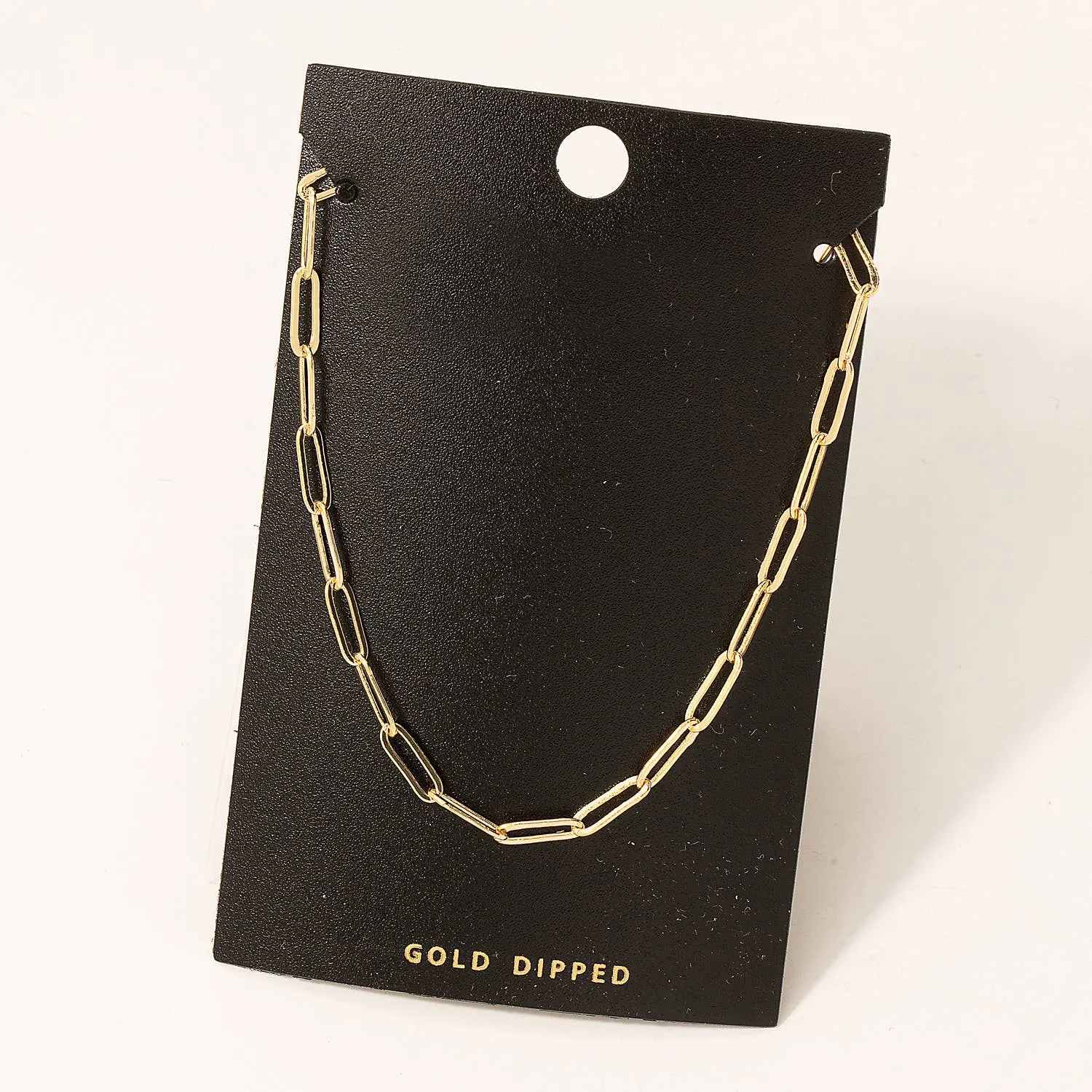 Fame Gold Dipped Oval Chain Link Necklace