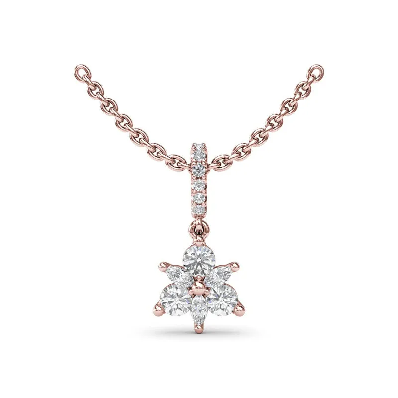 Fana Trio Stud with Marquise Diamond Pendant