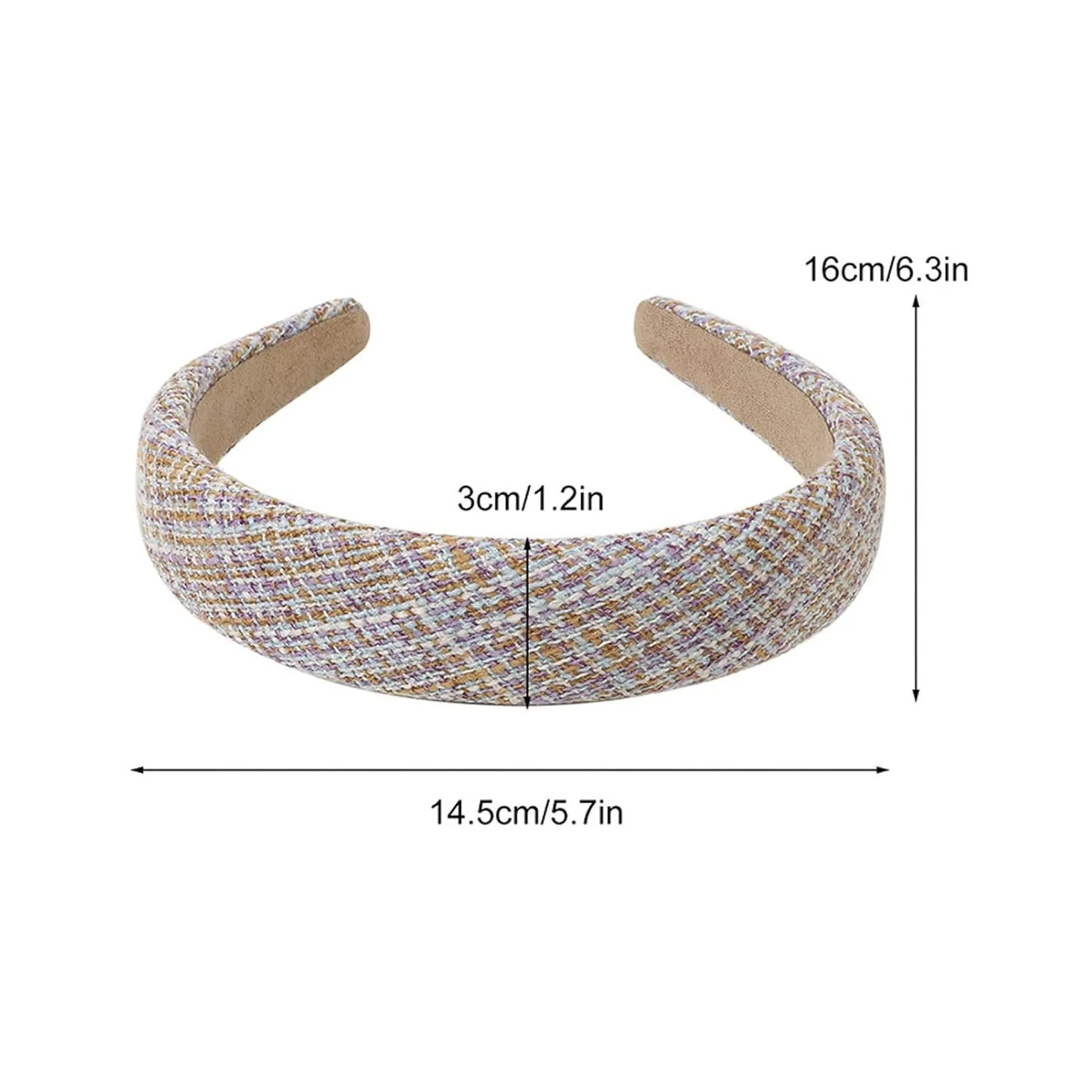 Fashion Headbands for Women Non Slip Wide Head Bands Cute Boho Hair Hoops Headpiece for Women Girls (D, One Size)