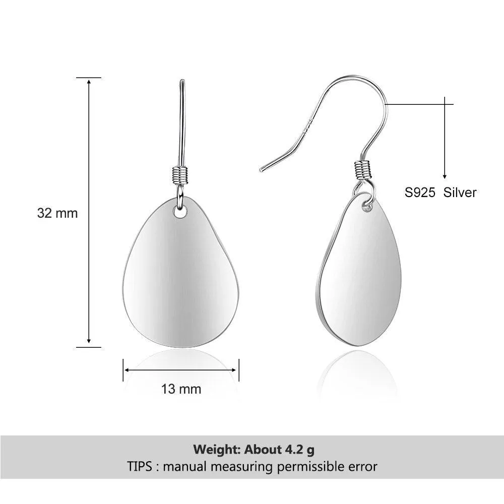 Fashionable 925 Sterling Silver Bohemia Drop Earrings, Party Jewelry