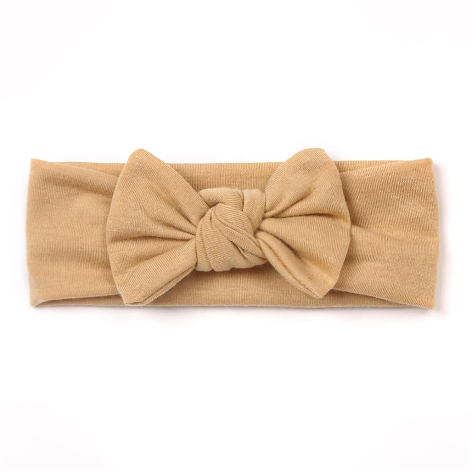 Fashionable Baby Girl Hairbands Handmade Headbands With Big Bows Soft Nylon Baby Hairband Lightweight Headband (Coffee, One Size)