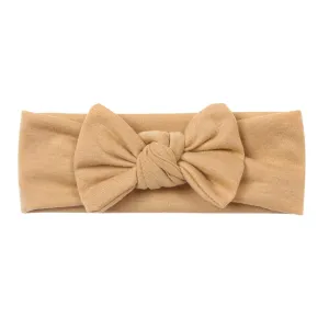 Fashionable Baby Girl Hairbands Handmade Headbands With Big Bows Soft Nylon Baby Hairband Lightweight Headband (Coffee, One Size)