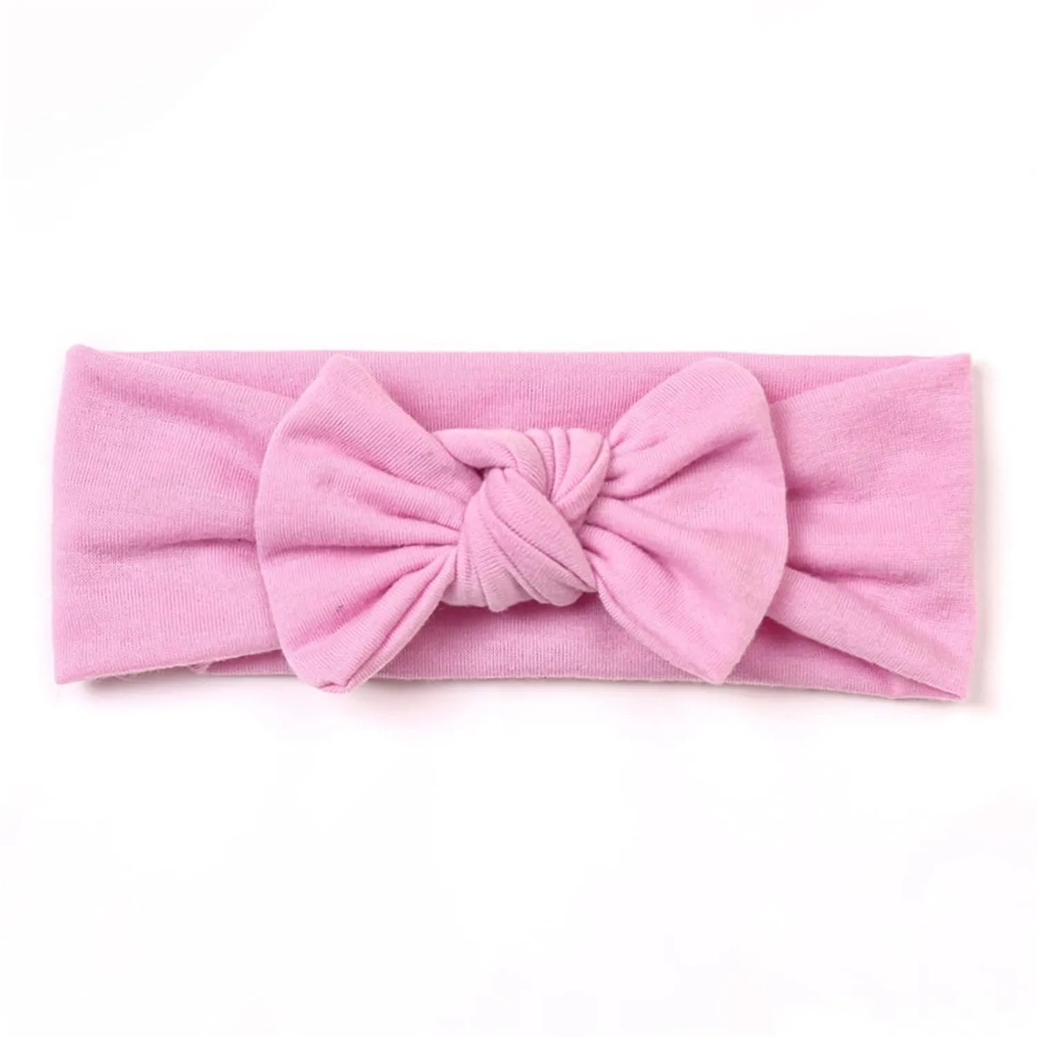 Fashionable Baby Girl Hairbands Handmade Headbands With Big Bows Soft Nylon Baby Hairband Lightweight Headband (Pink, One Size)