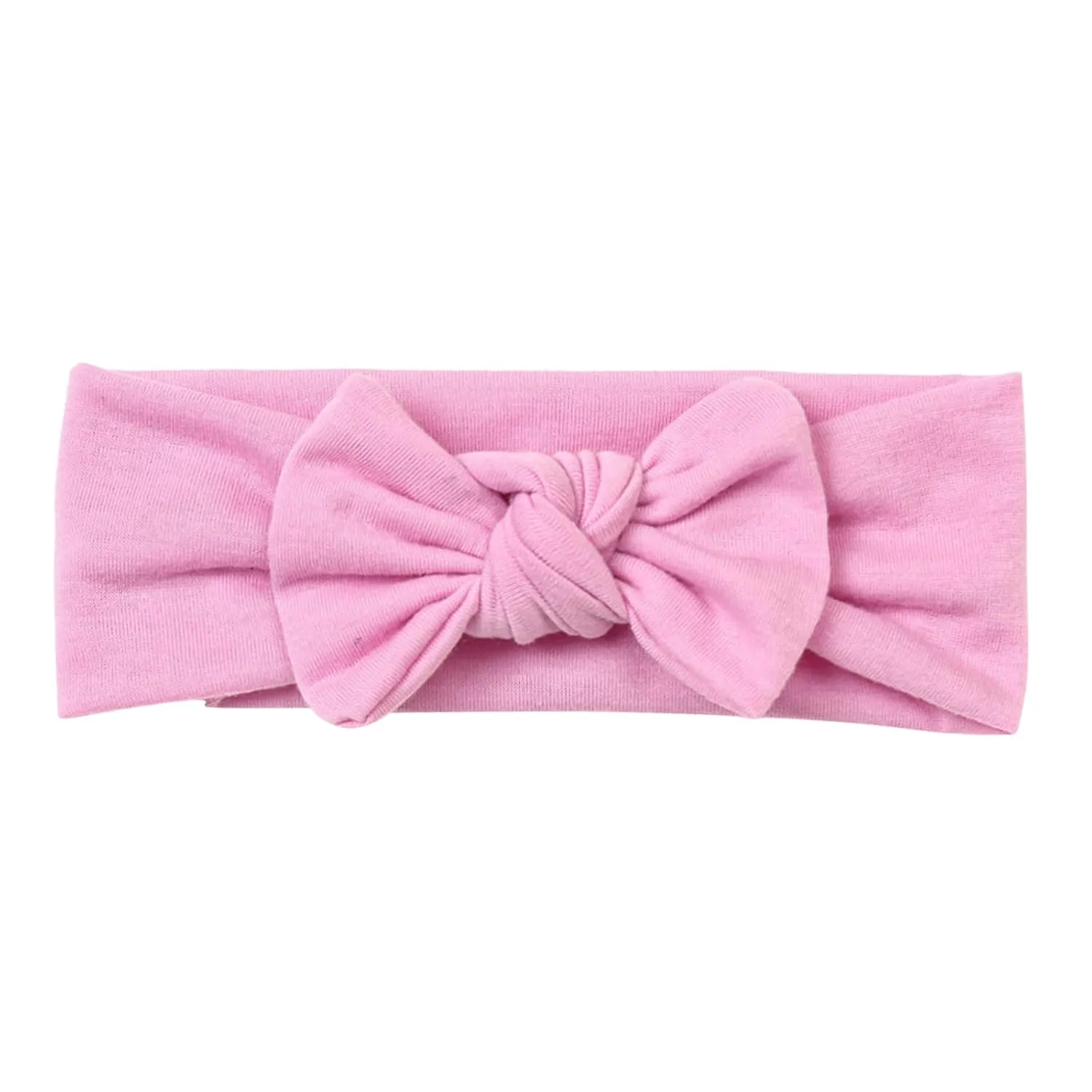 Fashionable Baby Girl Hairbands Handmade Headbands With Big Bows Soft Nylon Baby Hairband Lightweight Headband (Pink, One Size)