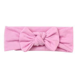 Fashionable Baby Girl Hairbands Handmade Headbands With Big Bows Soft Nylon Baby Hairband Lightweight Headband (Pink, One Size)