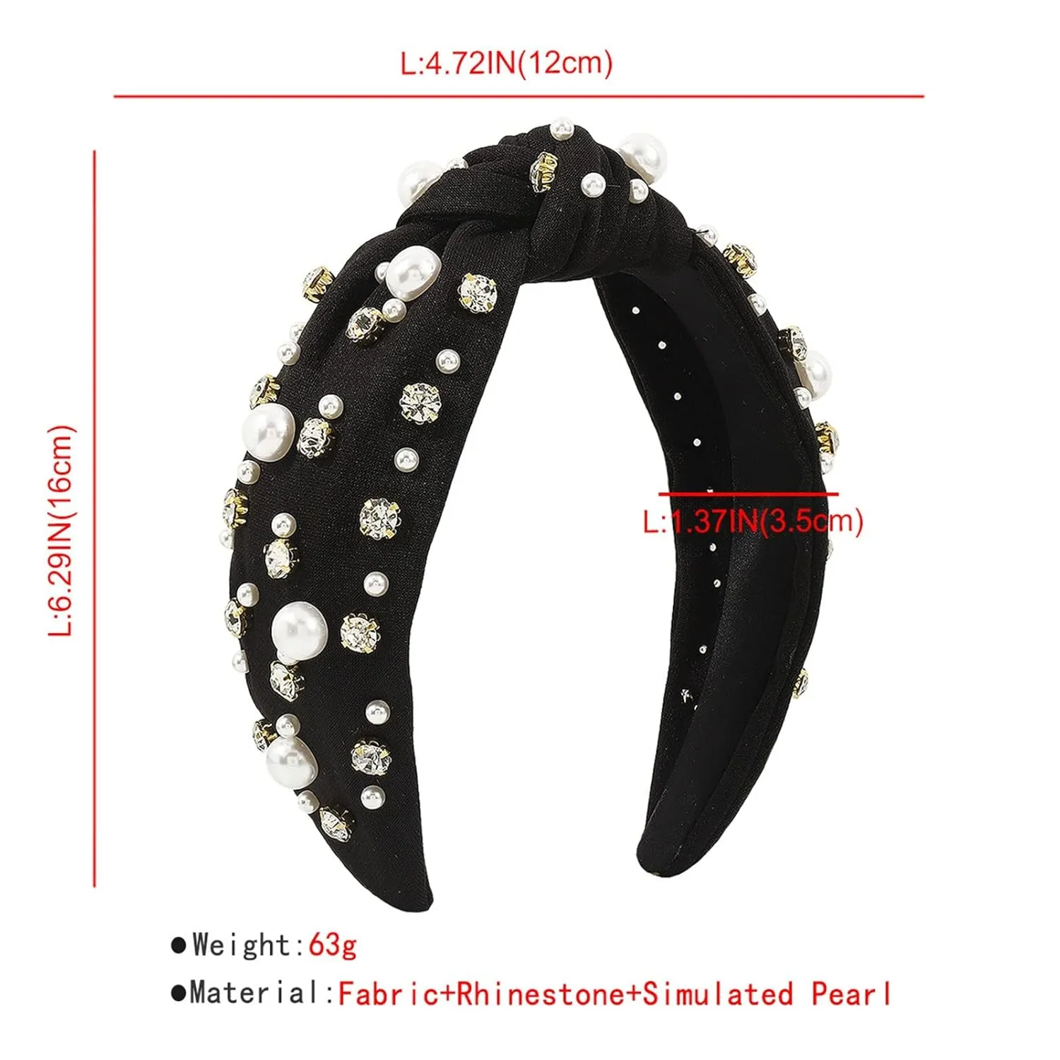 Fashionable Headbands for Women Hair Hoop Headband Elastic Rhinestone Hair Bands Hair Accessories for Daily Festival