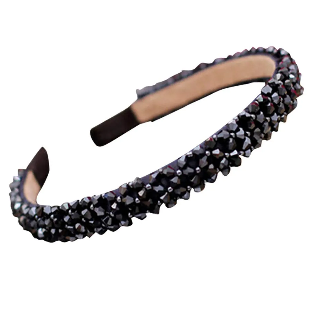 Fashionable Headbands for Women Pearls Knotted Head Bands Rhinestone Crystal Elastic hairbands Wedding Hair Accessories