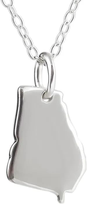 FashionJunkie4Life 925 Sterling Silver US States Pendant Necklaces