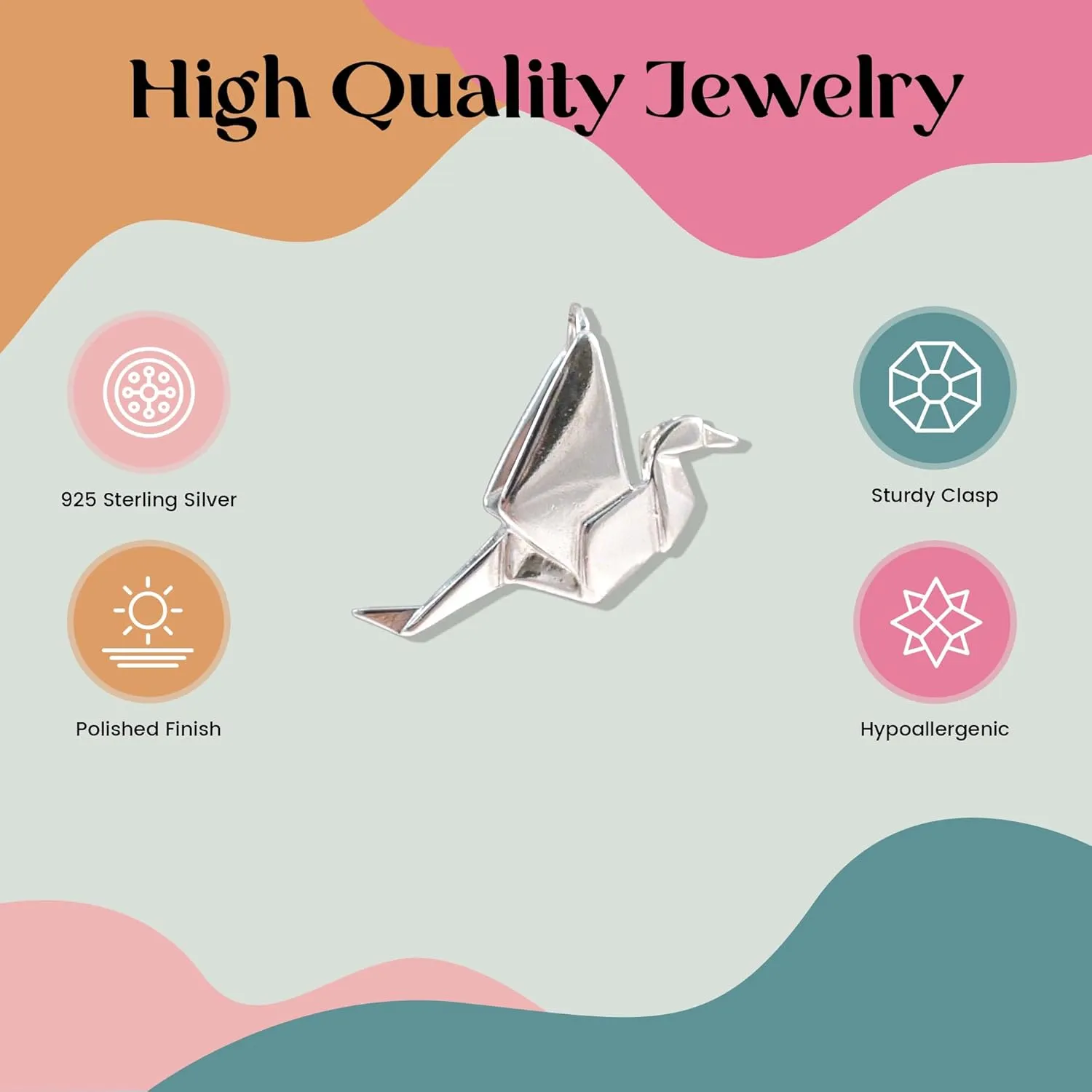 FashionJunkie4Life Dainty Origami Animal Pendant Necklaces
