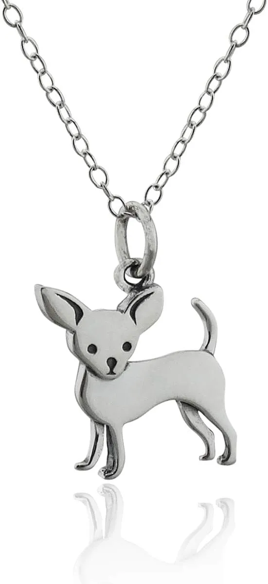 FashionJunkie4Life Sterling Silver 3D Dog Breed Necklaces