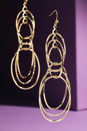 Fauceted Gold Hoop Earring *