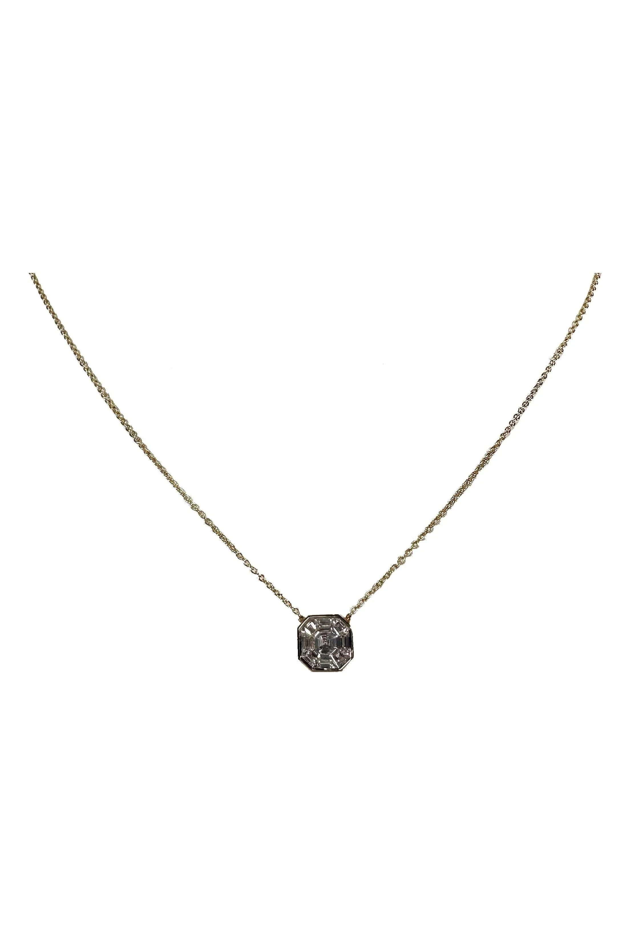 FC Creations Necklace 14K Gold Diamond Pie Cut Pendant | Yellow Gold 0.48 Carats | Clearance Final Sale