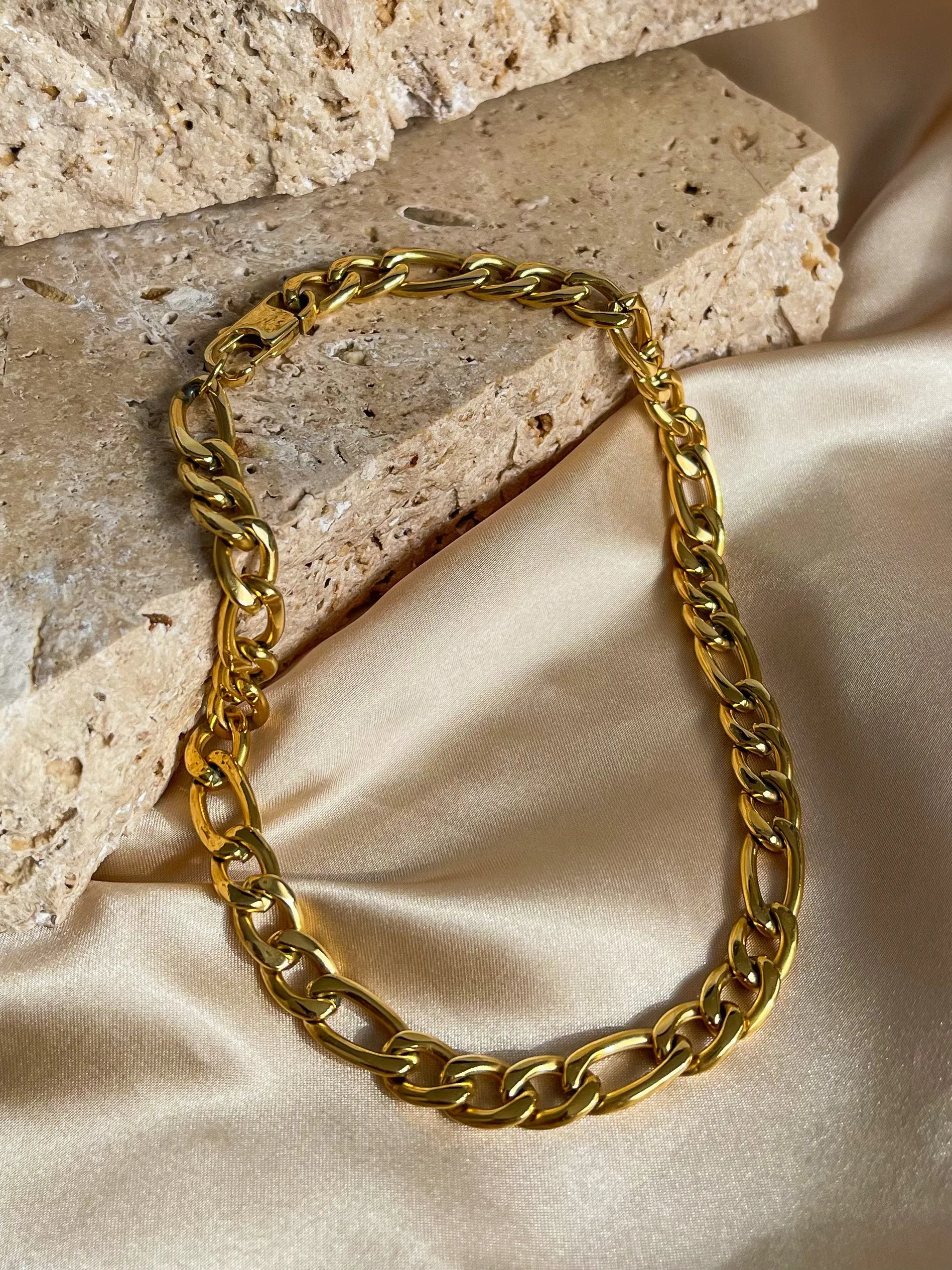 Figaro Chain - 6mm | 18K Gold Plated