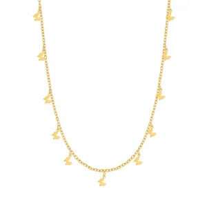 Float Butterfly Choker Necklace