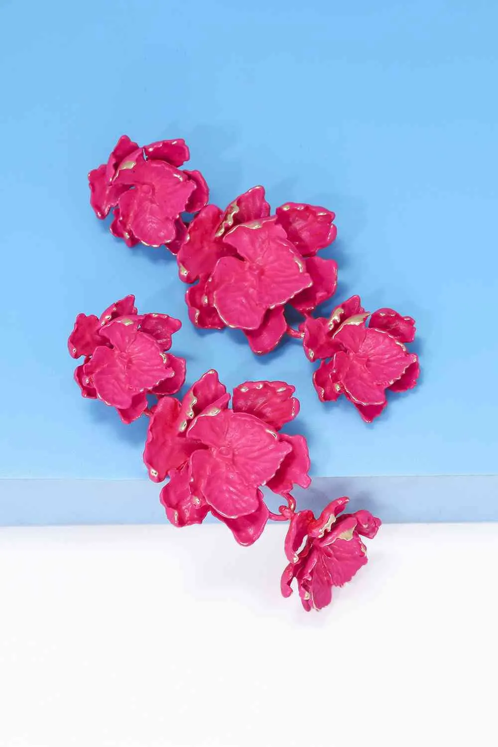 Flower Shape Zinc Alloy Dangle Earrings