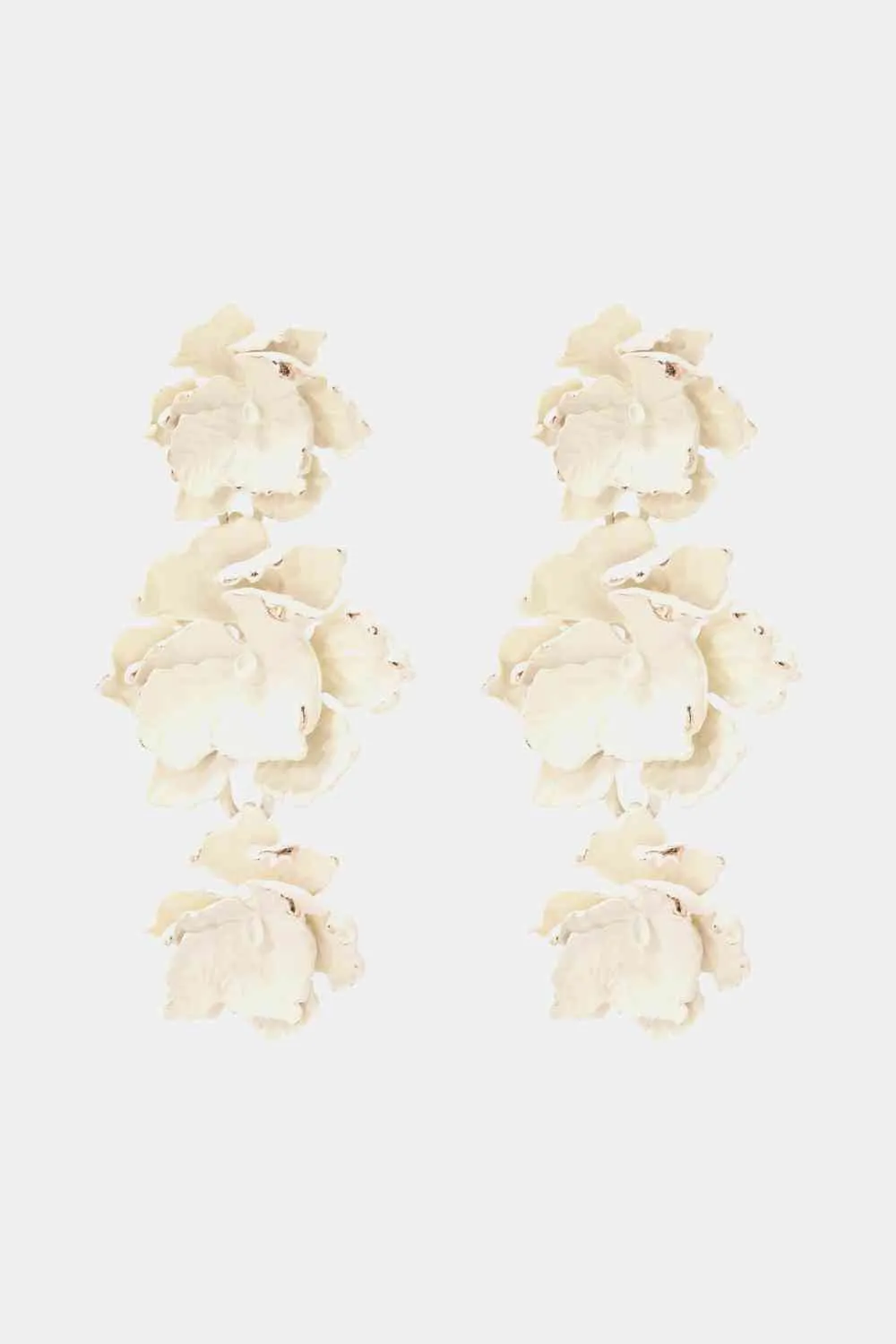 Flower Shape Zinc Alloy Dangle Earrings