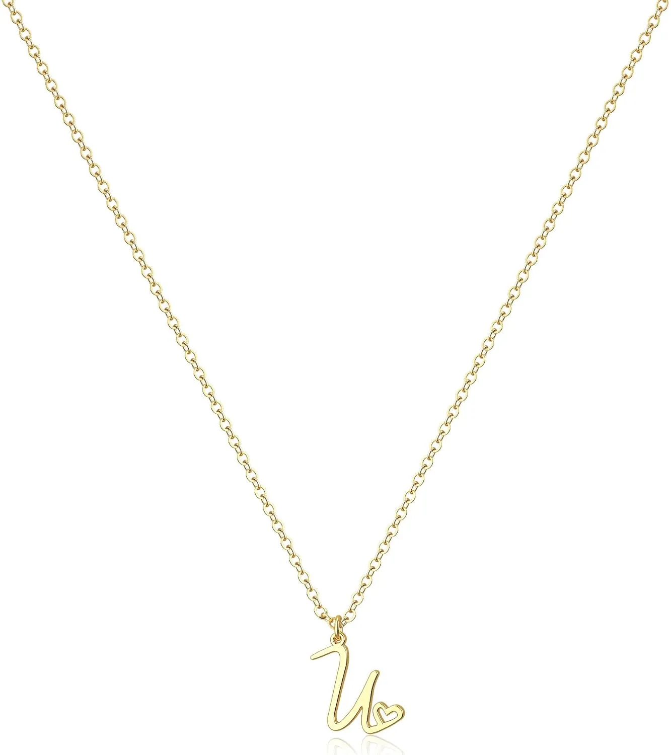 Foxgirl Gifts for Women-Mom Gold Initial Necklaces for Women Personalized Letter A-Z Pendant Necklace Simple Cute Tiny Monogram Necklaces 14K Gold Plated Choker Necklaces Gold Jewelry